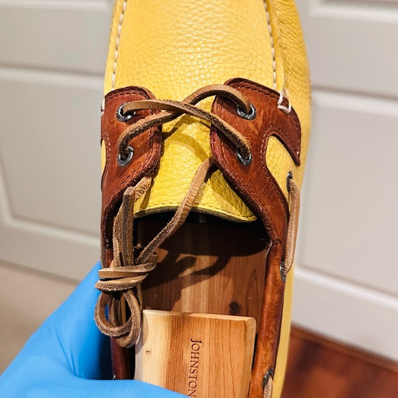 Johnston & Murphy Yellow and Brown Boat Shoes - Picture 10 of 13